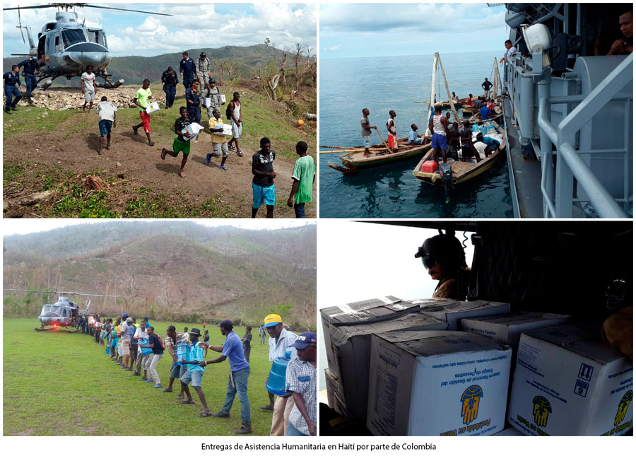 Entregas de Asistencia Humanitaria en Haití por parte de Colombia