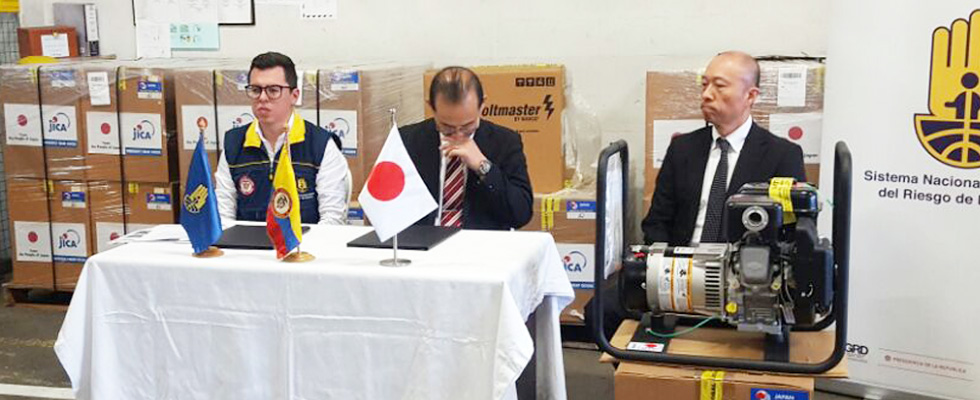 Gobierno de Japón realiza donación de 30 generadores eléctricos para Mocoa.