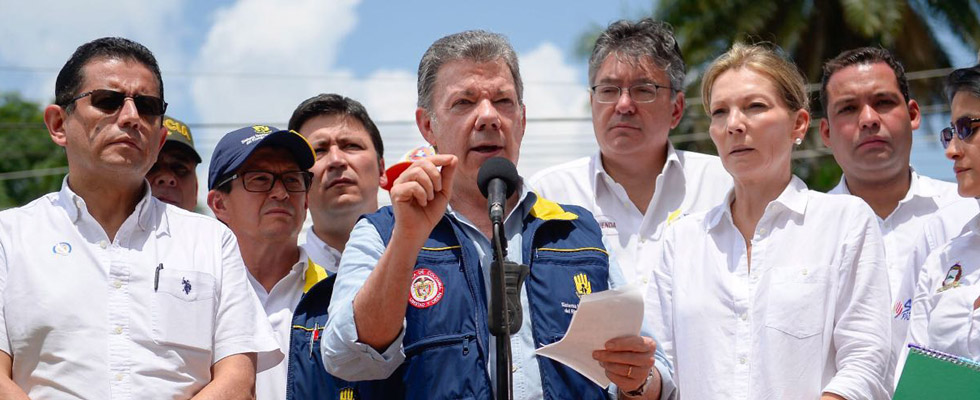 Presidente de la República Juan Manuel Santos realizó visita a Mocoa para supervisar líneas de acción.