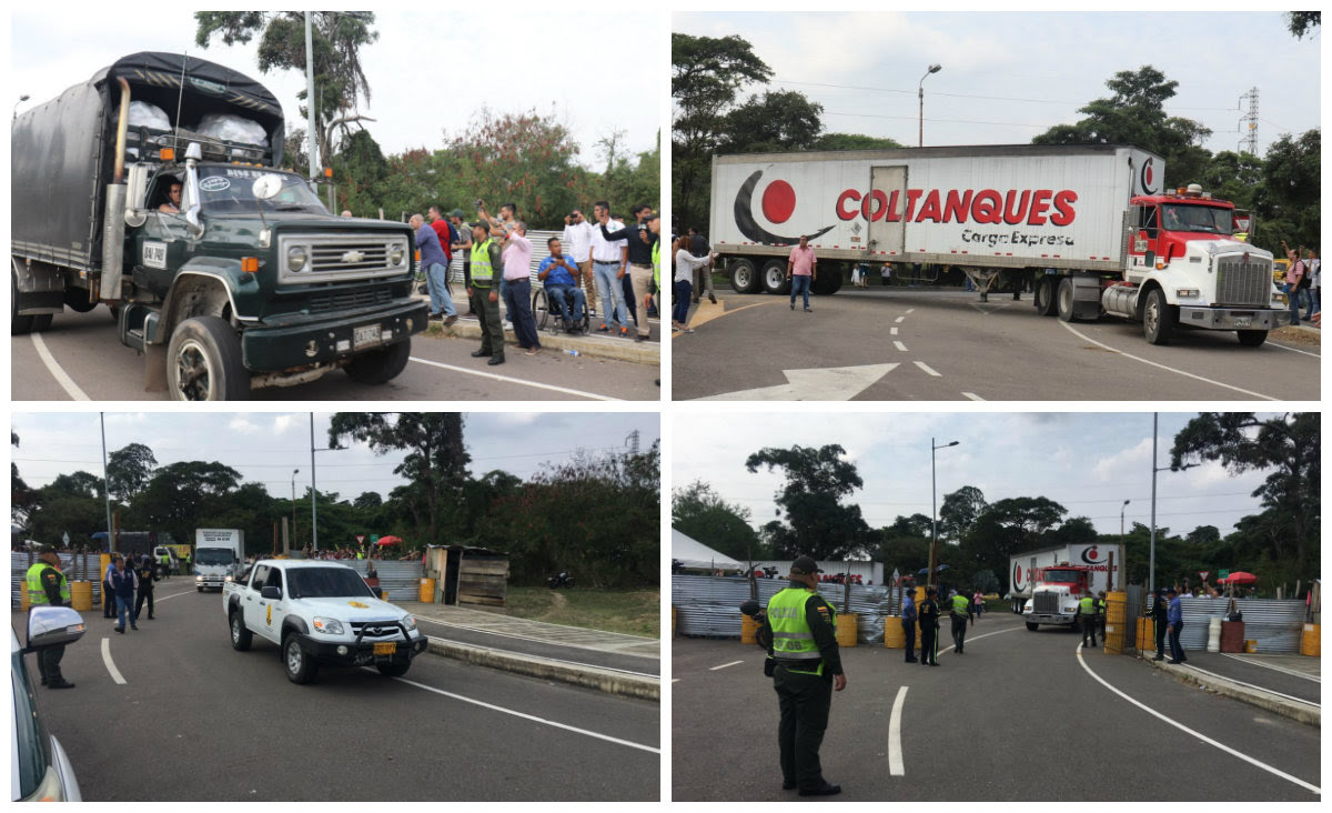 Primeras ayudas humanitarias para Venezuela llegan a Cúcuta.