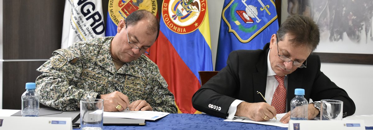 Firma convenio de cooperación científica y tecnológica en Gestión del Riesgo.