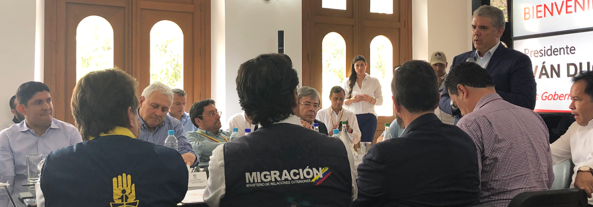 Reunión de seguimiento a las acciones crisis migratoria de venezolanos en Colombia.