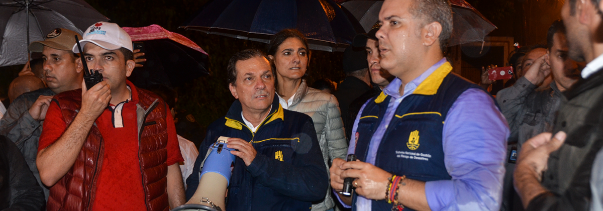 Presidente Duque junto a Director de la UNGRD lideraron simulacro de evacuación.