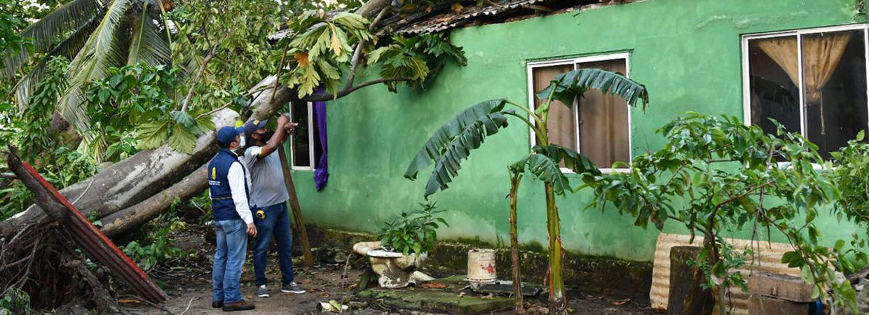 Evaluación de daños en la isla de San Andrés.