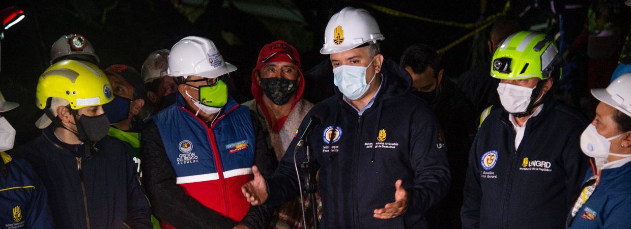 "Quiero que hoy Colombia se sienta orgullosa de los héroes que rescataron a los tres mineros", Presidente Iván Duque.