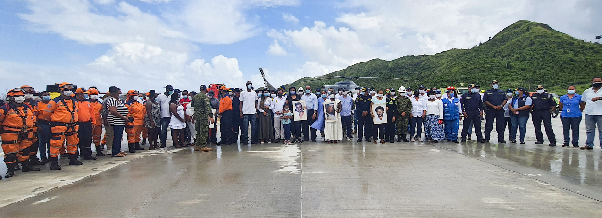 Homenaje a las víctimas del huracán Iota en Providencia.