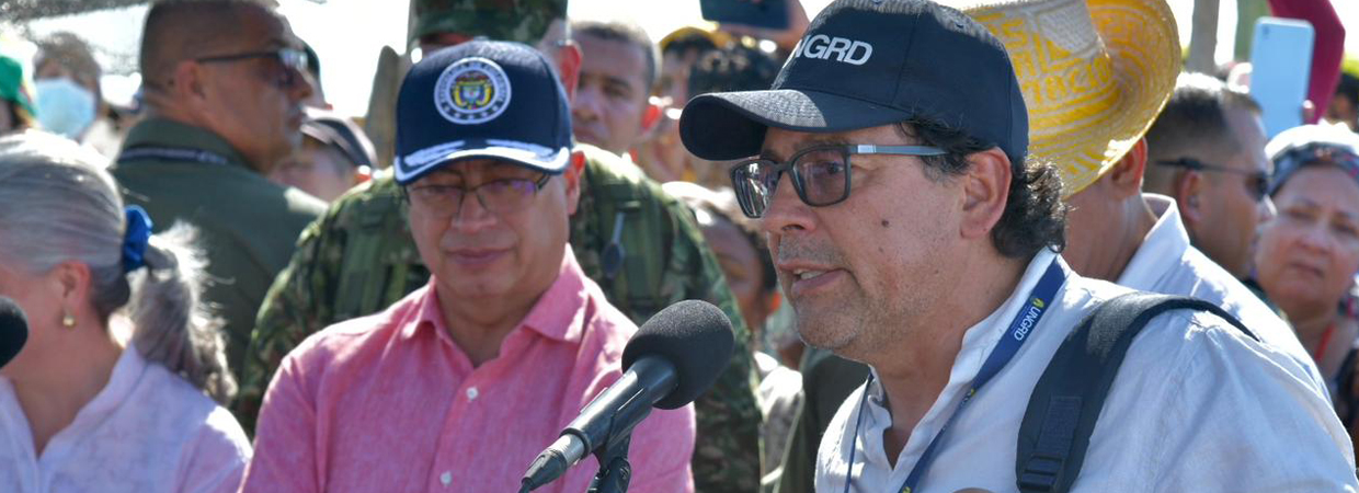 Presidente Gustavo Petro y  Director UNGRD realizan seguimiento a afectaciones en el departamento de La Guajira