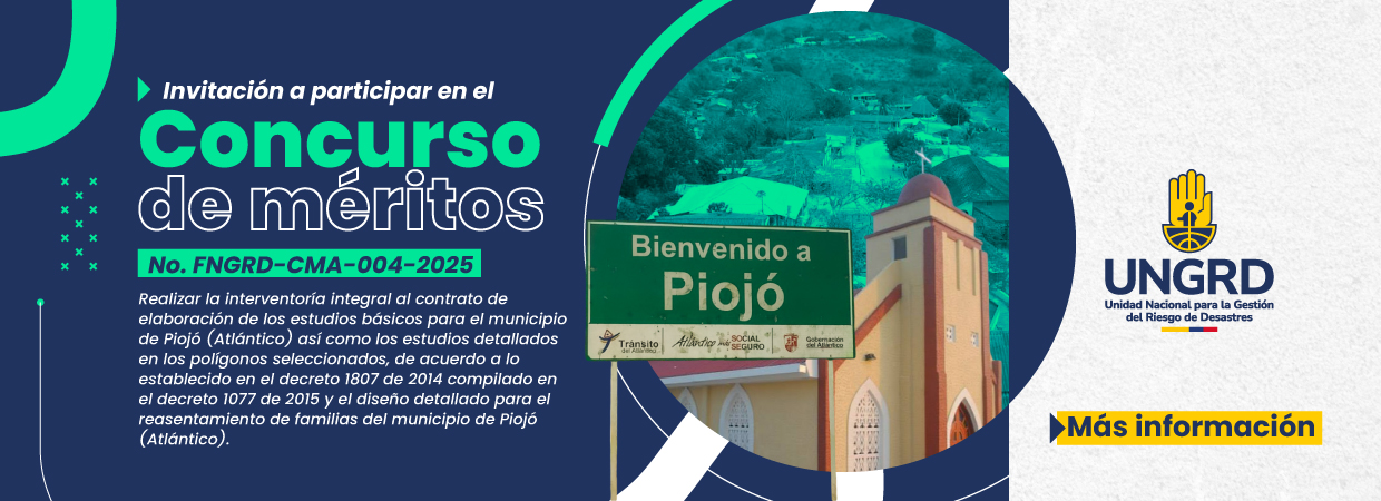 Convocatoria concurso de méritos No. FNGRD-CMA-004-2025