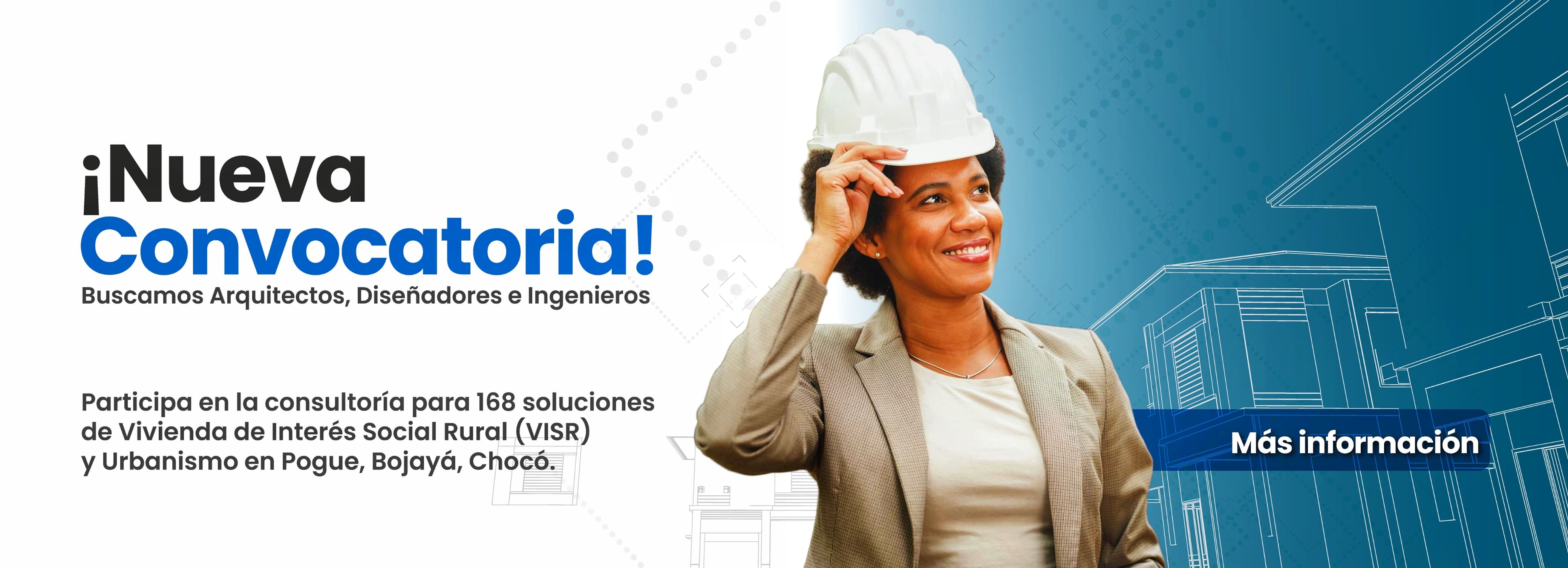 Convocatoria consultoría soluciones de Vivienda de Interés Social Rural en el corregimiento de Pogue, municipio de Bojayá, Chocó