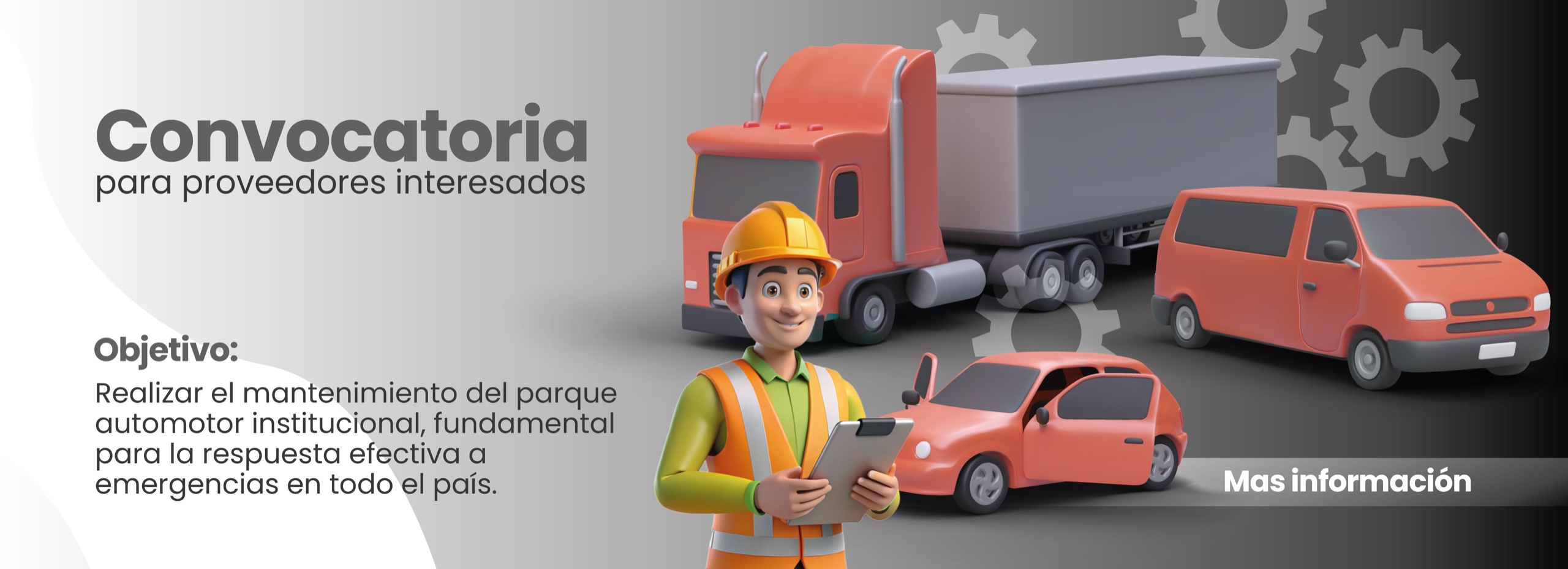 Convocatoria proveedores mantenimiento del parque automotor institucional