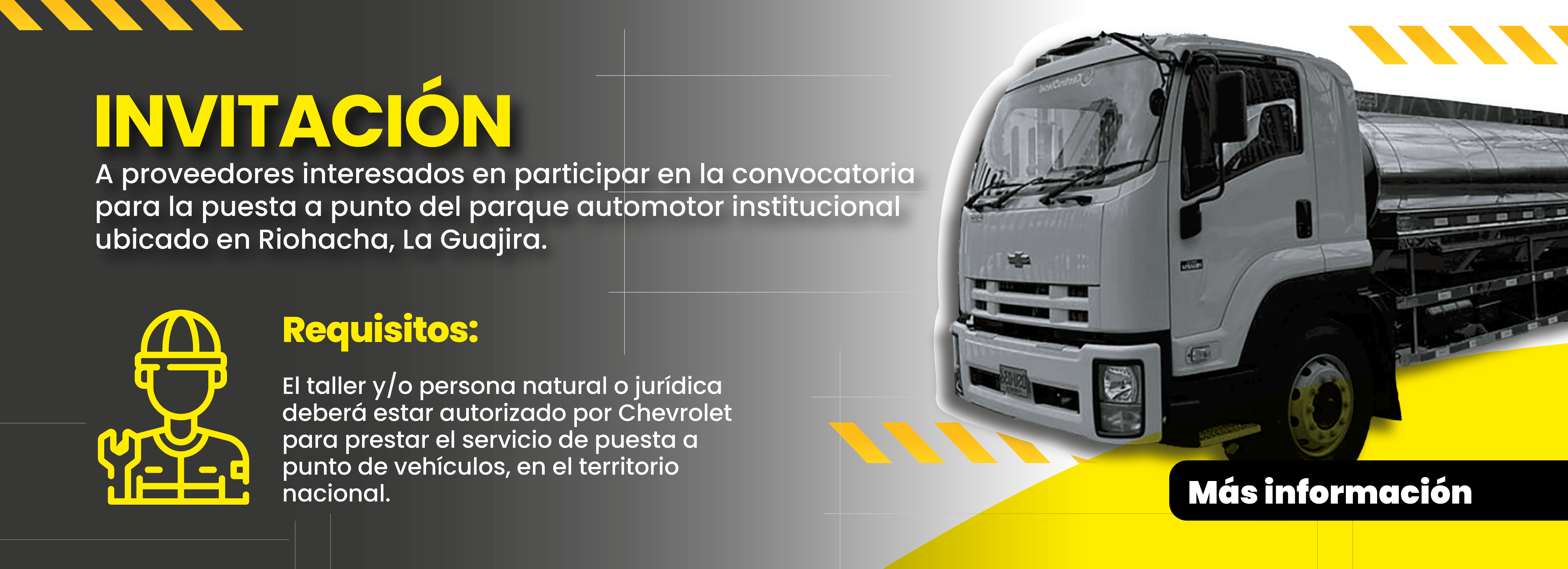 Convocatoria puesta a punto del parque automotor institucional