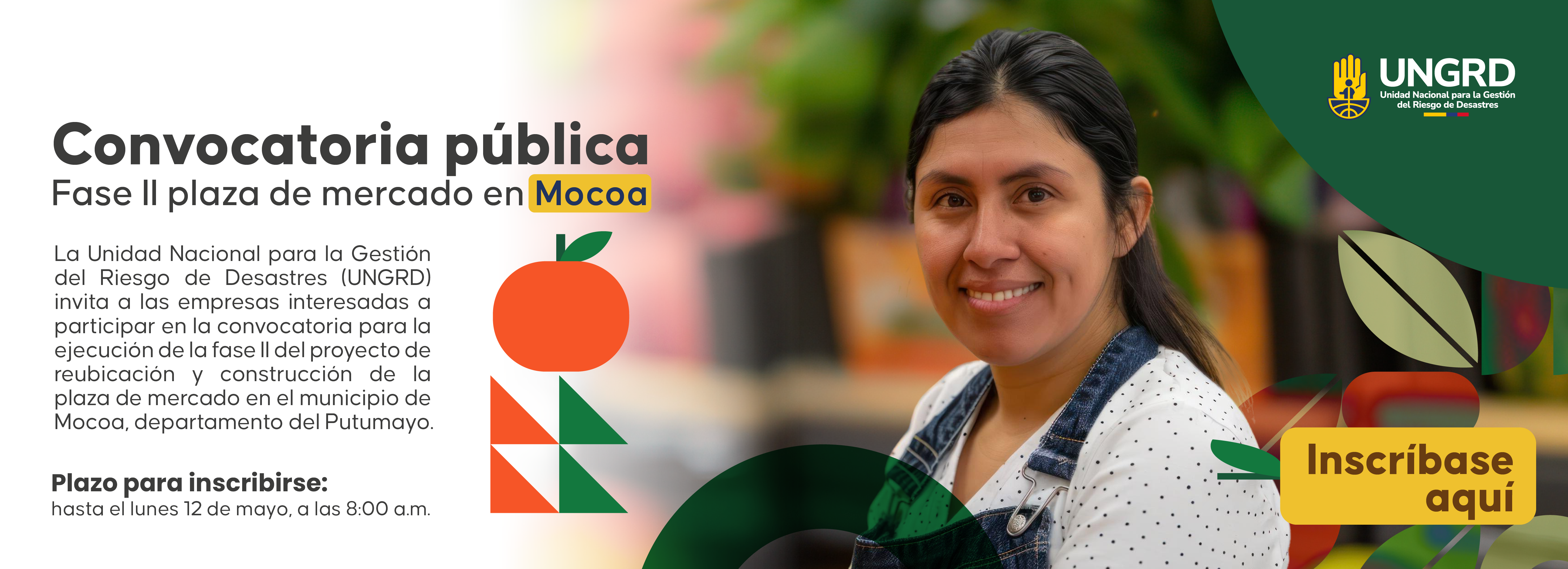 Convocatoria pública – Fase II plaza de mercado en Mocoa