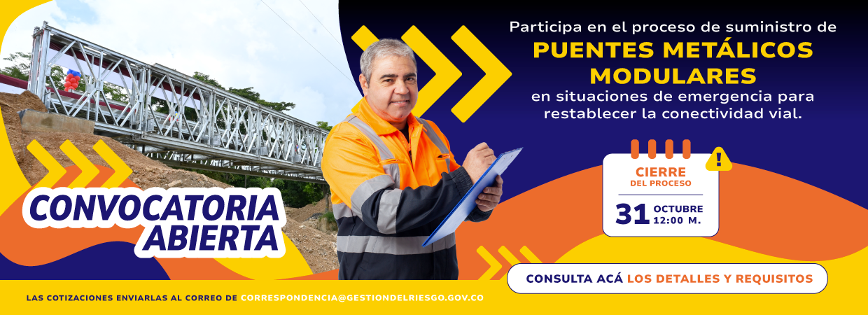 Convocatoria abierta puentes metálicos modulares